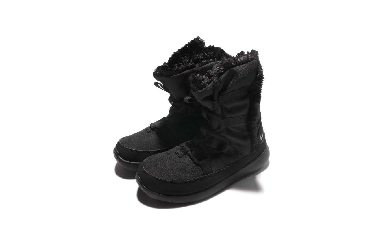 Детские кроссовки Nike Roshe One Hi TDV (черные) — фото 4
