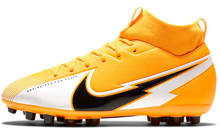 Nike Mercurial Superfly 7 Slip Resistant Cushioning Abrasion Resistant Mid top Kids' Soccer Shoes Kids'