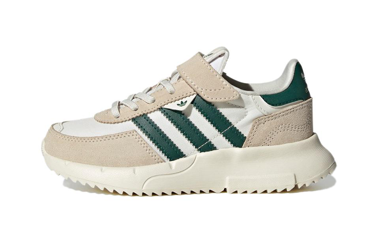 Детские кроссовки adidas originals Retropy F2 (бежево-бело-зеленые)