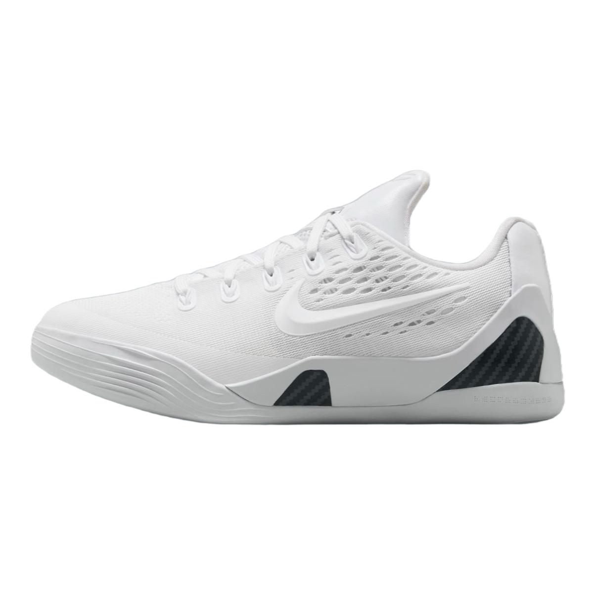 Nike Kobe 9 EM Protro GS \"Halo\" Comfortable and durable, non-slip and wear-resistant, low-top children's basketball shoes, white, same style for men and women