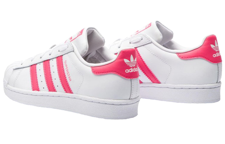 Детские кеды adidas Originals Superstar (белый / розовый) — фото 5