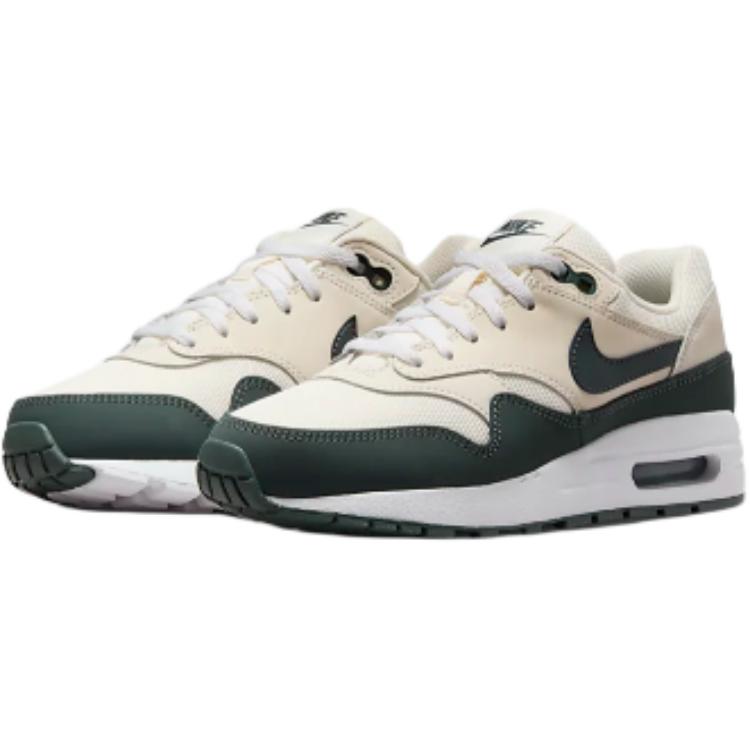 Кроссовки Nike NikeAir Max 1 GS (бежево-зеленые) — Бежевый — фото 3