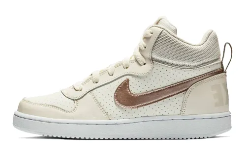 Nike Court Borough Mid Synthetic Leather Slip Resistant Cushioning Abrasion Resistant Mid top Skateboard Shoes