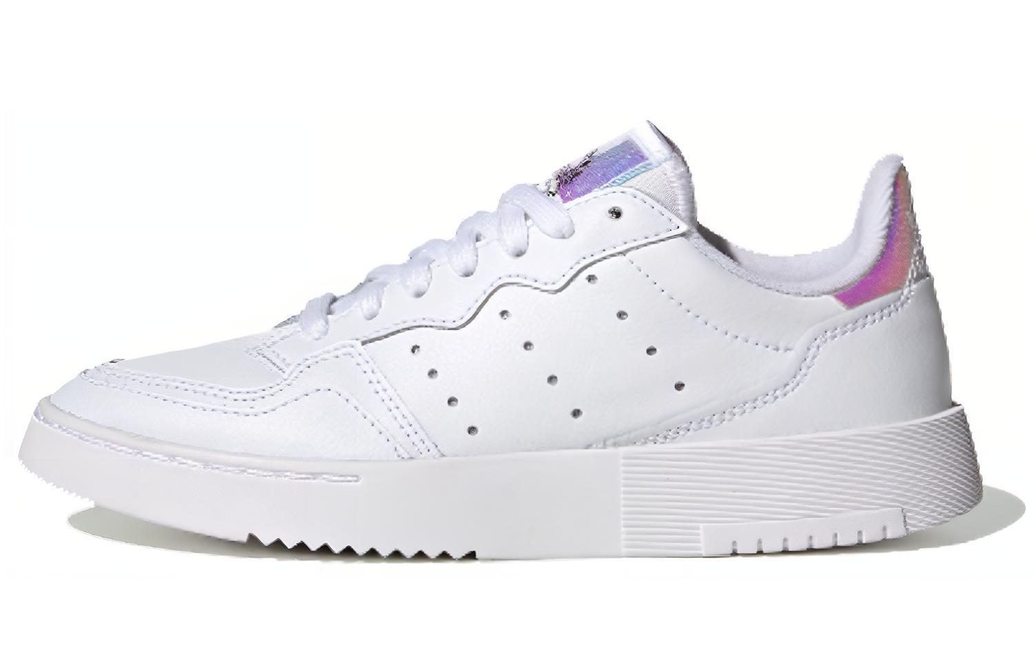 Детские кеды adidas adidas originals Super Court J (бело-фиолетово-розовые)