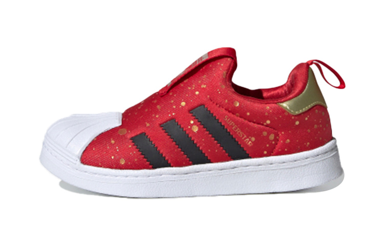 Кеды adidas originals SUPERSTAR 360 (красно-черно-золотые)