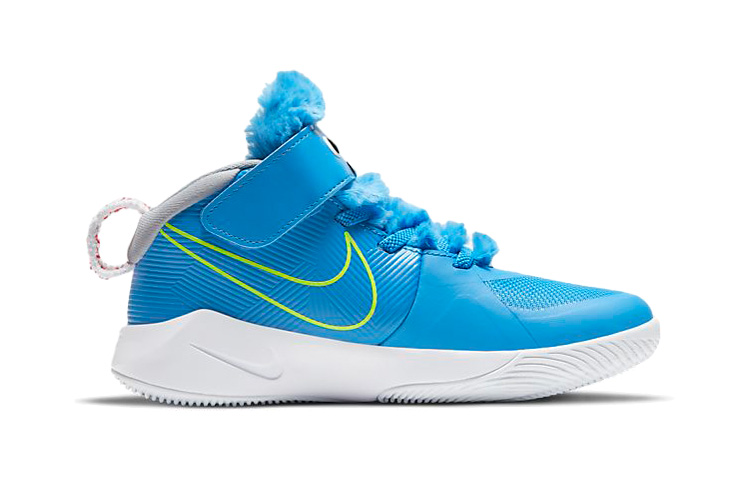 Детские кроссовки Nike Team Hustle D 9 Lil (синий / белый / желтый) — Синий / белый / жёлтый — фото 4