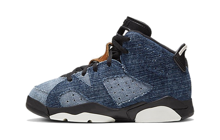 Детские кроссовки Jordan Air Jordan 6 Washed Denim (синие)