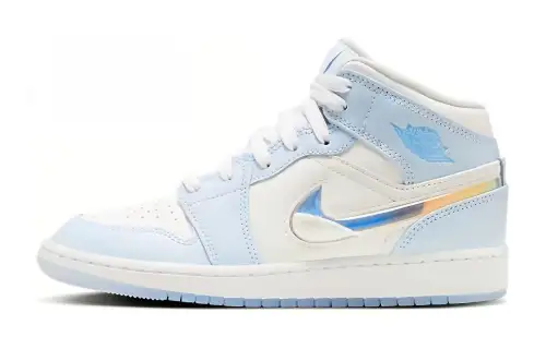 Jordan 1 Mid SE Glitter Swoosh GS