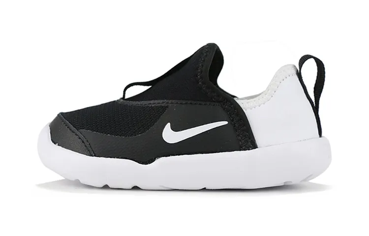 Nike Lil' Swoosh Low top Sports Casual Shoes Black White Infant And Toddler
