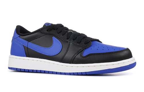 Кроссовки Jordan Air Jordan 1 Retro Low (черно-синий) — 黑/皇家/帆色 — фото 2