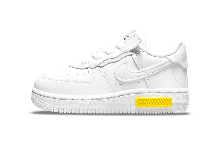Детские кеды Nike Air Force 1 Fontanka (бело-желтые)