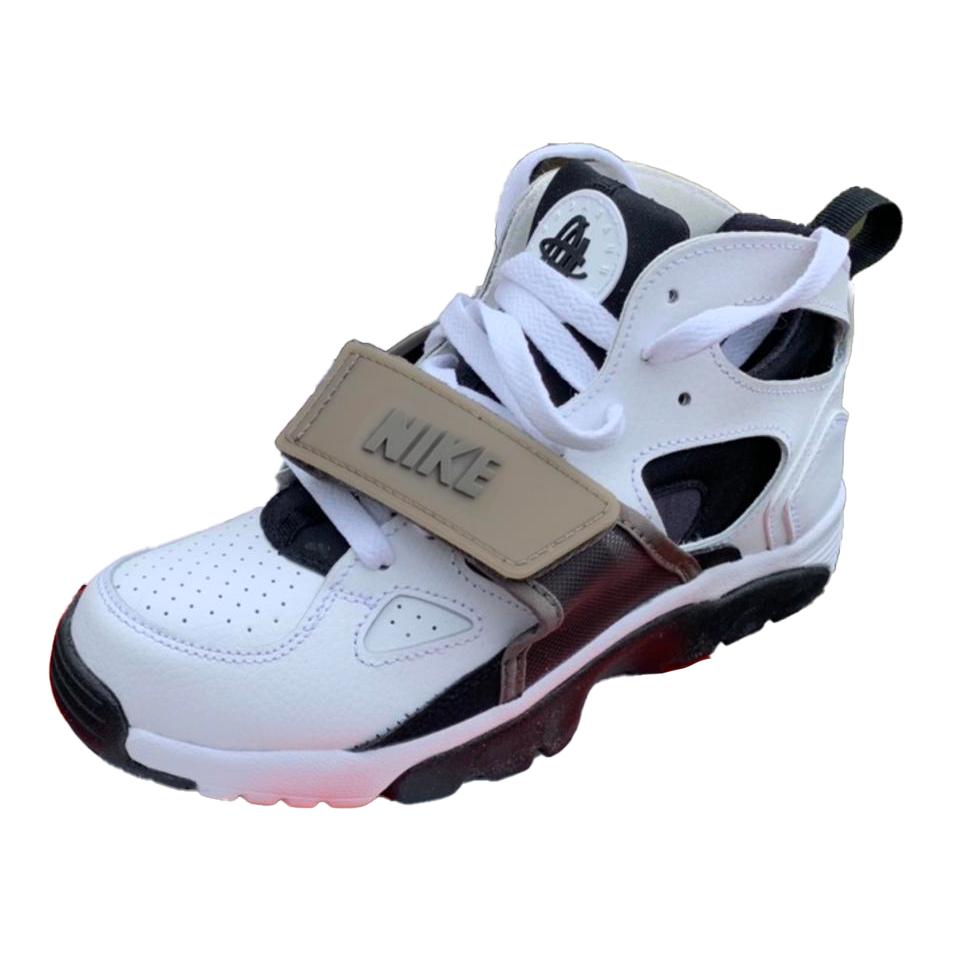 Nike Air Trainer Huarache High top Basketball Shoes White Black Unisex