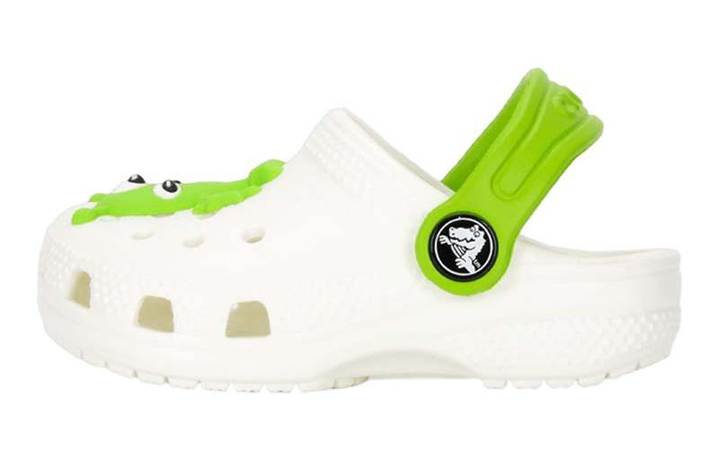 Детские сандалии Crocs 208653-90H (бело-зеленые)