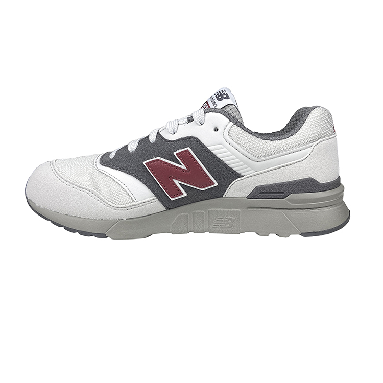 Кроссовки New Balance 997 (светло-серый с красным) — Светло-серый / тёмно-серый / красный — фото 4