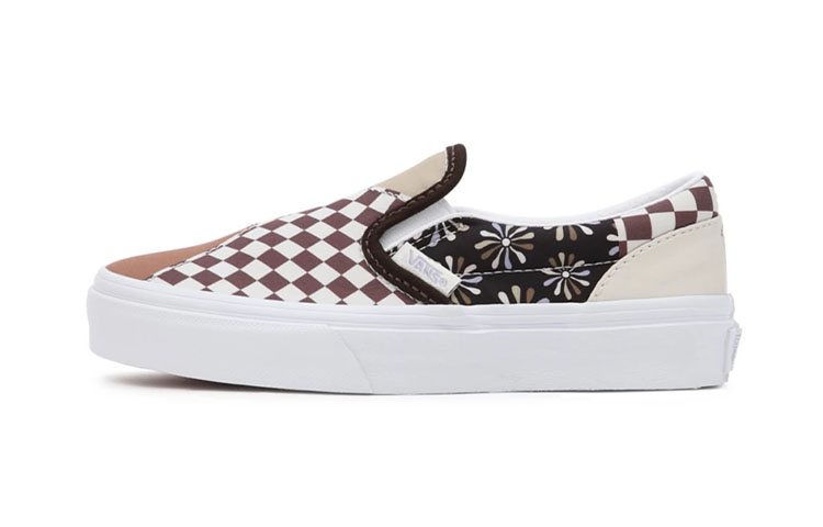 Детские кеды Vans slip-on (бежево-коричневые)
