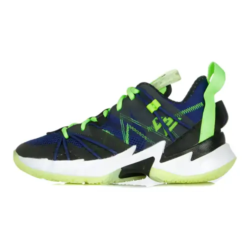Jordan Why Not Zer0.3 Slip Resistant Cushioning Abrasion Resistant Low top Basketball Shoes Black Blue Green Unisex