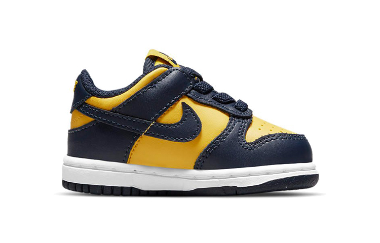 Детские кеды Nike Dunk Low (сине-желтые) — Синий / жёлтый — фото 3
