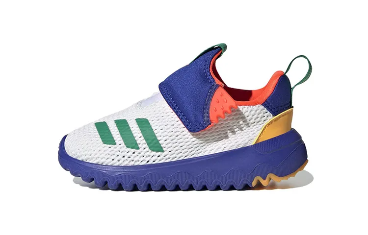 Adidas Suru365 Slip on Low top Casual Shoes Blue Orange Infant And Toddler