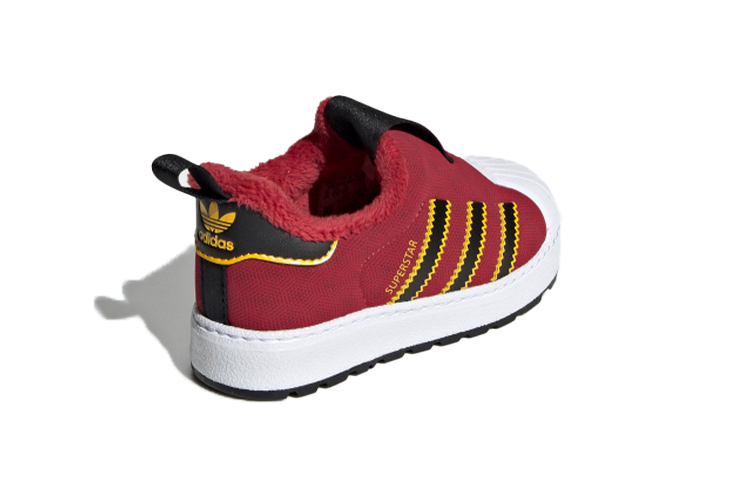Детские кроссовки adidas originals SUPERSTAR 360 (красно-бело-черные) — Красный / белый / чёрный — фото 6