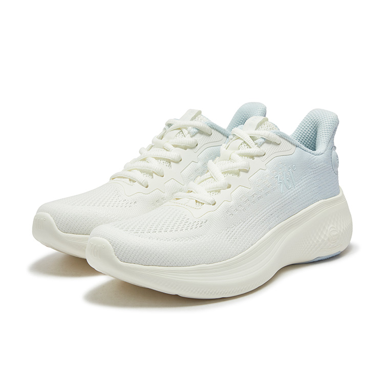 361° Abrasion Resistant Breathable Low top Casual Running Shoes Women’s White Blue