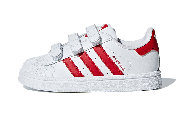 Детские кеды adidas originals SUPERSTAR CF (бело-красные)