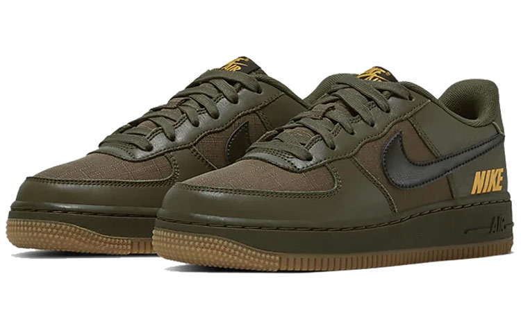 Кроссовки Nike Air Force 1 Lv8 5 GS (зеленые) — Зелёный — фото 3