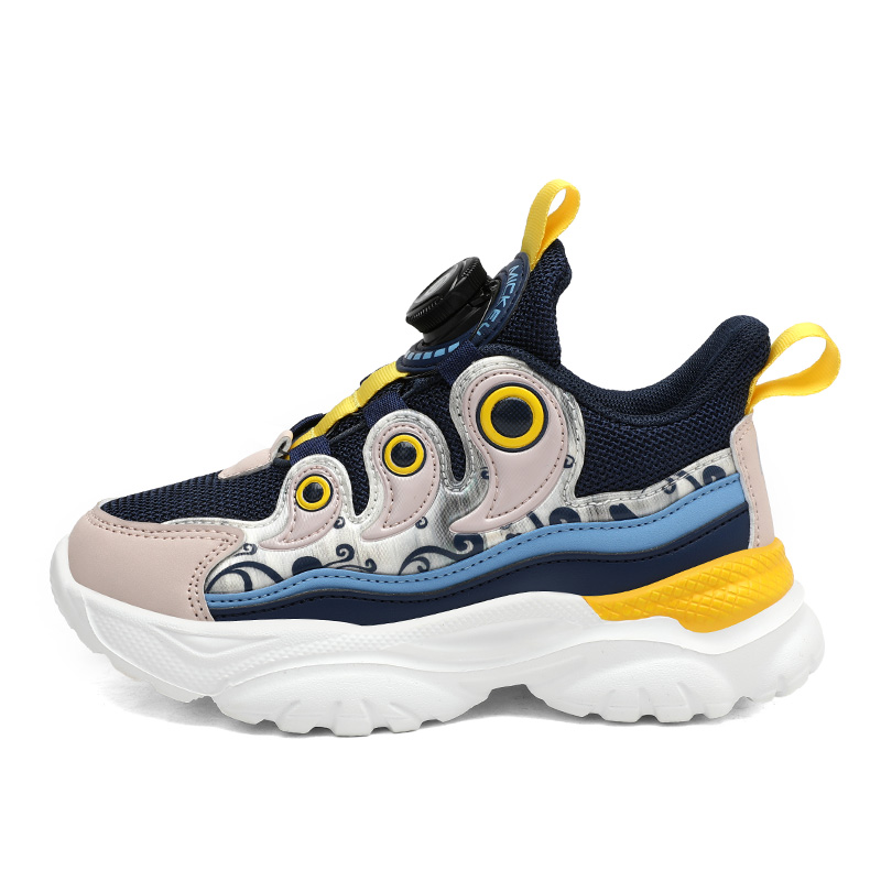 Asian Mickey Starship Series Double Mesh Breathable Soft Sole Lightweight Shock Absorption Anti-Slip Knob Boys Running Shoes Girls Sports Shoes Spring and Autumn Children