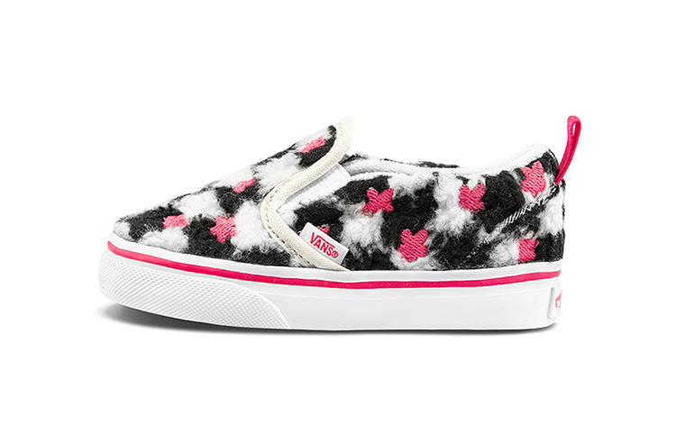Кеды Vans Slip-on (черно-бело-розовые)