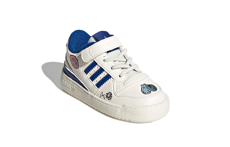 Детская обувь adidas originals FORUM Low El I (бело-синие) — фото 4