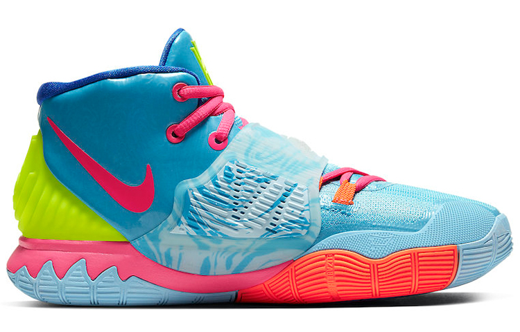 Кроссовки Nike NikeKyrie 6 "Pool” GS (сине-розовые) — Синийрозовый — фото 2