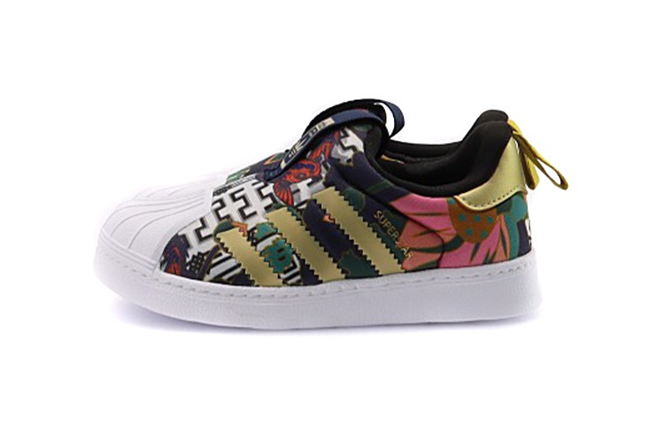 Кеды adidas originals Superstar (желто-зелено-красный) — фото 3
