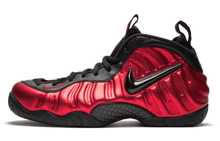 Nike Foamposite Pro University Red GS mid-top basketball shoes red and black for men and women