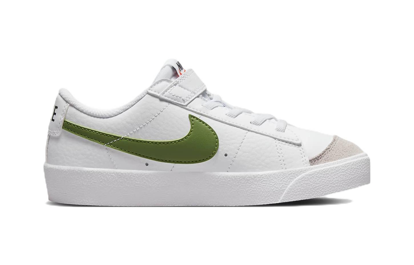 Детские кеды Nike Blazer 77 (синий / белый / зеленый) — Синий / белый / зелёный — фото 4