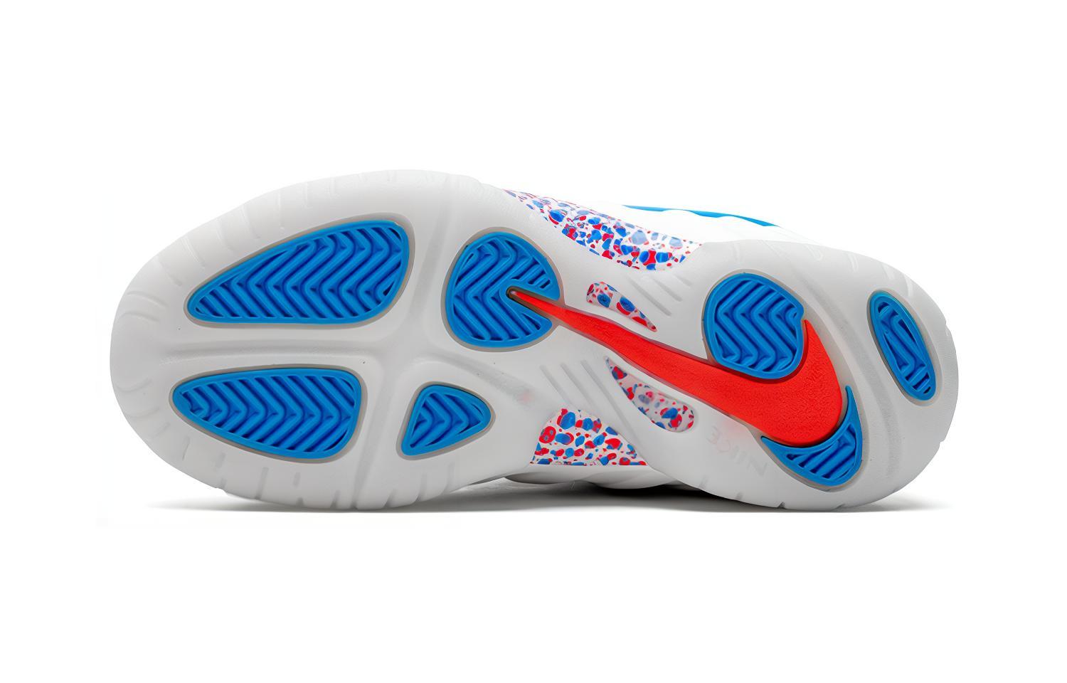 Детские кроссовки Nike Foamposite Pro (сине-белые) — Синий / белый — фото 7