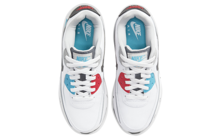 Кроссовки Nike Air Max 90 GS (бело-оранжевые) — фото 6