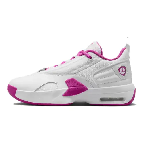 Jordan Slip Resistant Abrasion Resistant Low top Basketball Shoes White Pink Unisex