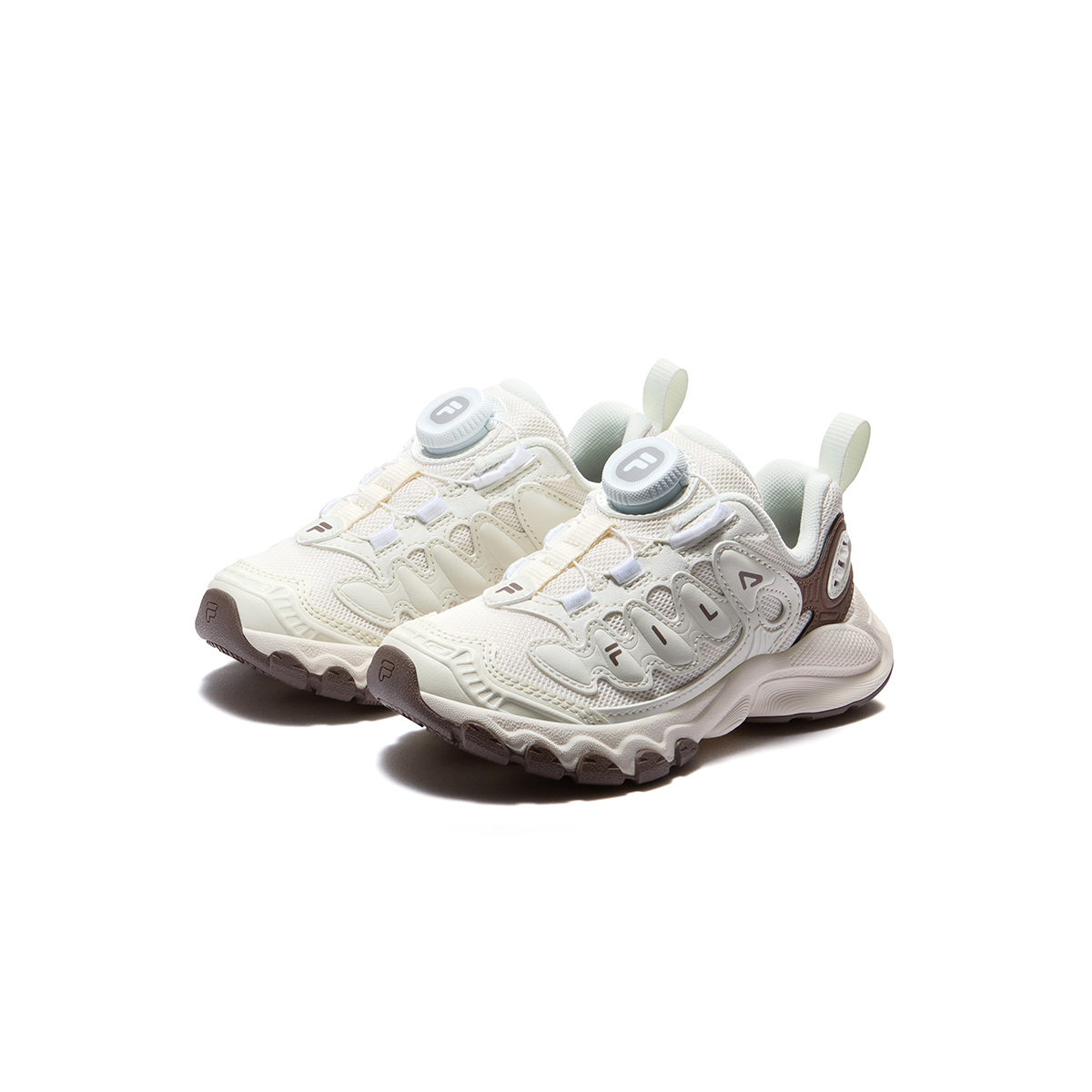 Детские кроссовки Fila KIDSHeritage-FHT RUFFLE SOUTH / (бежевые) — 黑/帆船蓝 淡紫色/兰花紫 奶白/深褐棕 消逝蓝/融合灰 黑/绽放粉 — фото 13