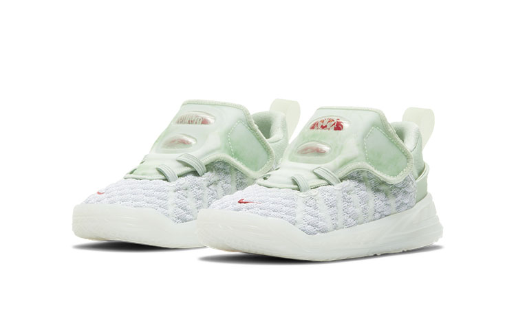 Кеды Nike Lebron 18 NRG (бело-зелено-серый) — Белый / зелёный — фото 4