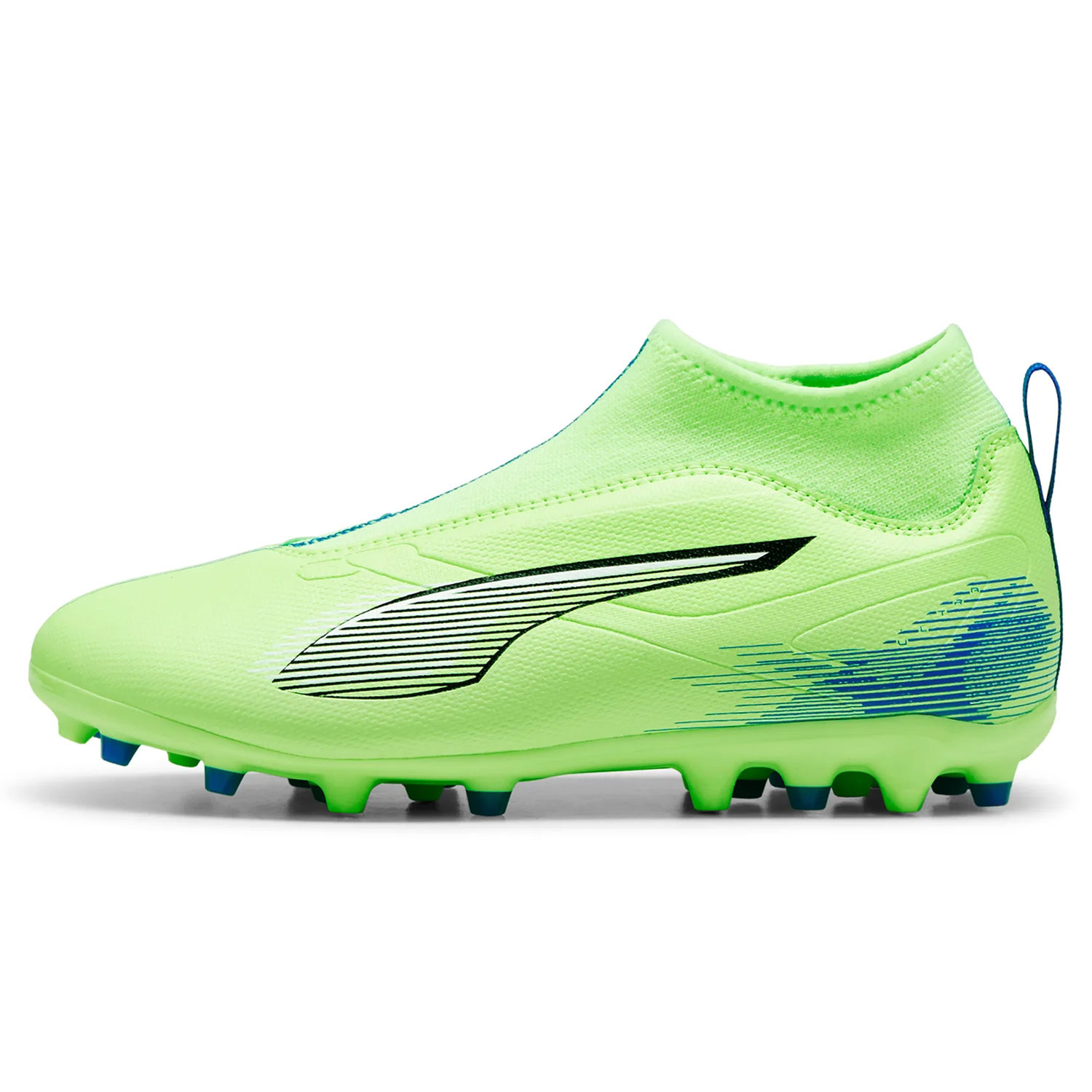 Детские бутсы PUMA Ultra 5 Match (зеленые)