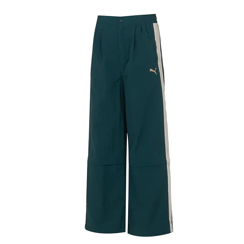 PUMA Knitted Sweatpants Men's Light Green Moderate Cuffed Pants
