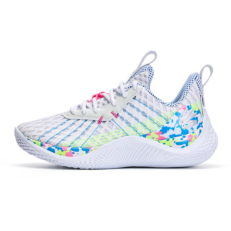 Детские кроссовки Under Armour Under ArmourCURRY 10 SPLASH PARTY (бело-синие)