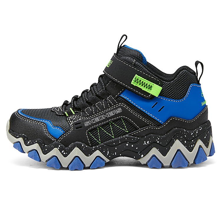 Сапоги Skechers kids (черно-сине-желтые)