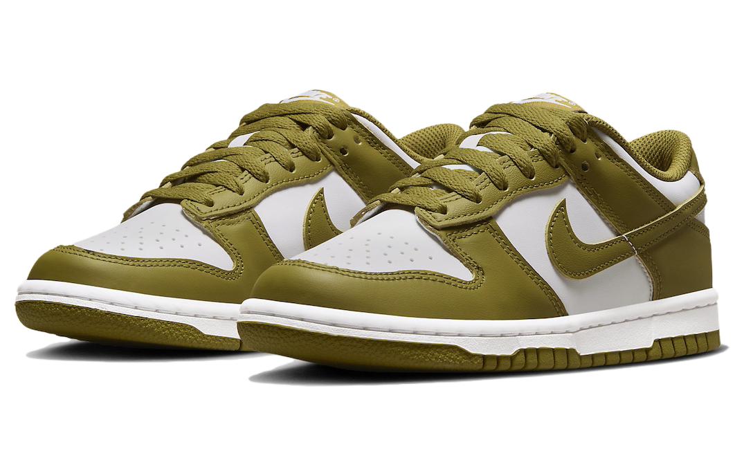 Кроссовки Nike Dunk GS (бело-зеленые) — Белыйзелёный — фото 3