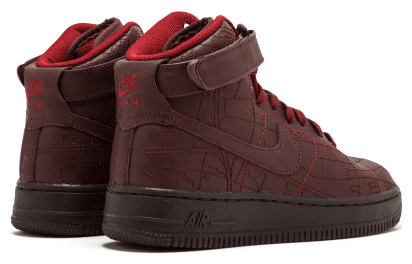 Высокие кеды Nike NikeAir Force 1 City Colleciton Shanghai GS (темно-коричневые) — 深勃艮第/深勃艮第 — фото 3
