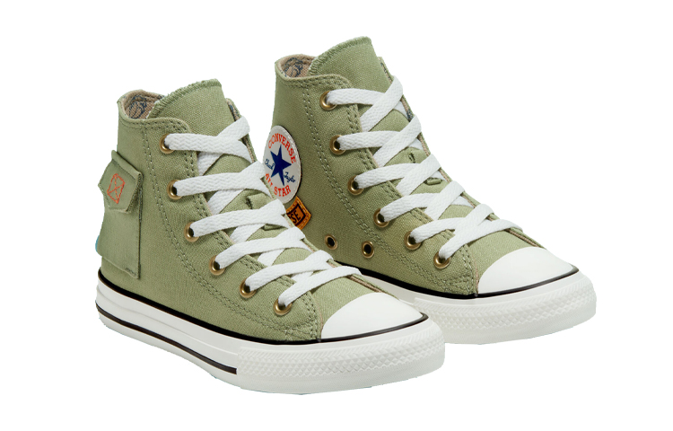 Детские кеды Converse Chuck Taylor All Star Pocket (светло-зеленые) — фото 3