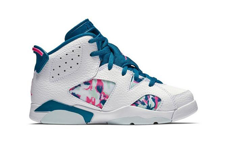 Кроссовки Jordan Air Jordan 6 (бело-фиолетовые) — фото 3
