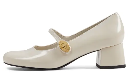 CHARLES&KEITH Small Ck Pu Mary Jane Shoes 4.6cm Women's