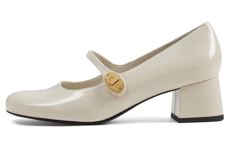 CHARLES&KEITH Small Ck Pu Mary Jane Shoes 4.6cm Women's