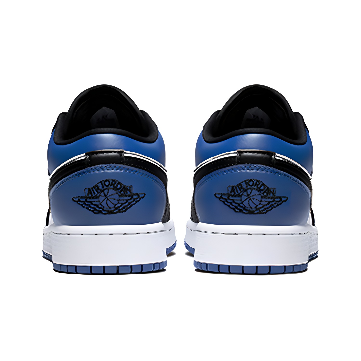 Кроссовки Jordan Air Jordan 1 Low Royal Toe PU (белые с синим) — Белый / синий — фото 6