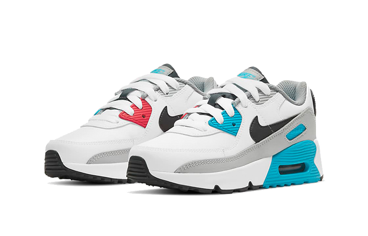 Детские кроссовки Nike Air Max 90 (бело-сине-красные) — фото 3